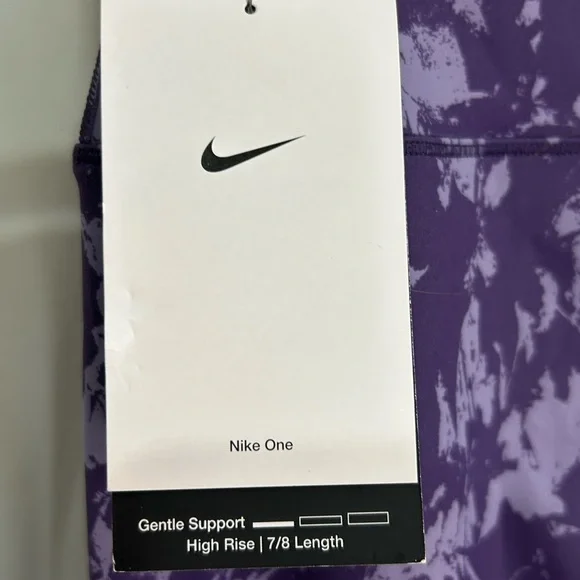 NWT Nike Purple Tie-Dye Leggings for Dynamic Style - Picture 4 of 5